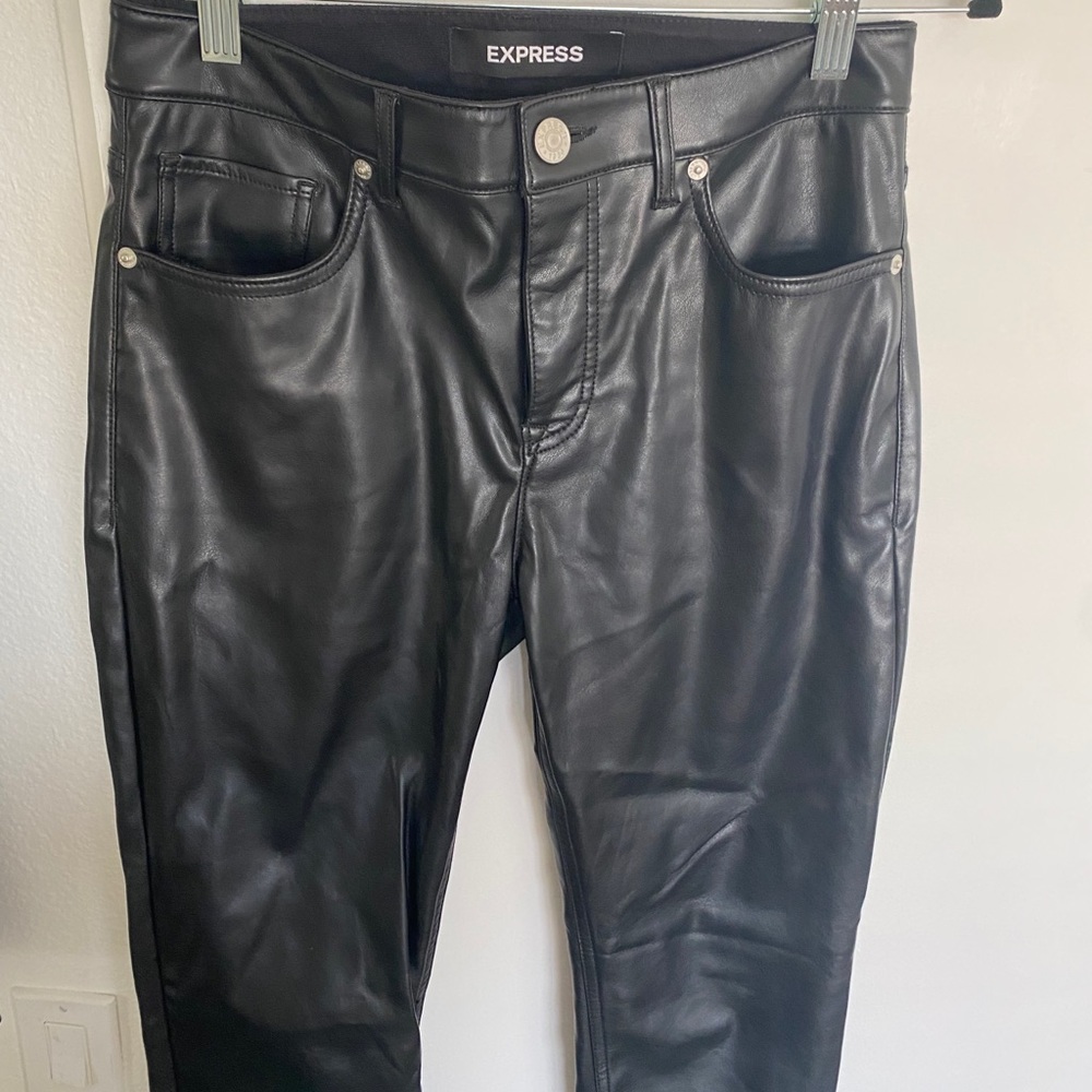 Express leather pants